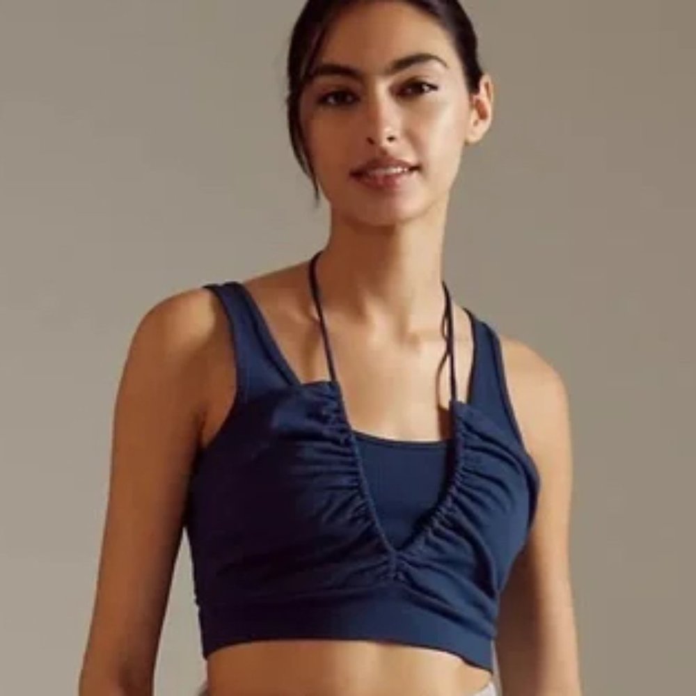 NWOT Anthropologie Daily Practice The Lopud Strappy Tank in Navy